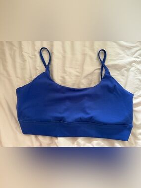 Blue Smooth Scoop Sports Bra - Women's Lightweight Support